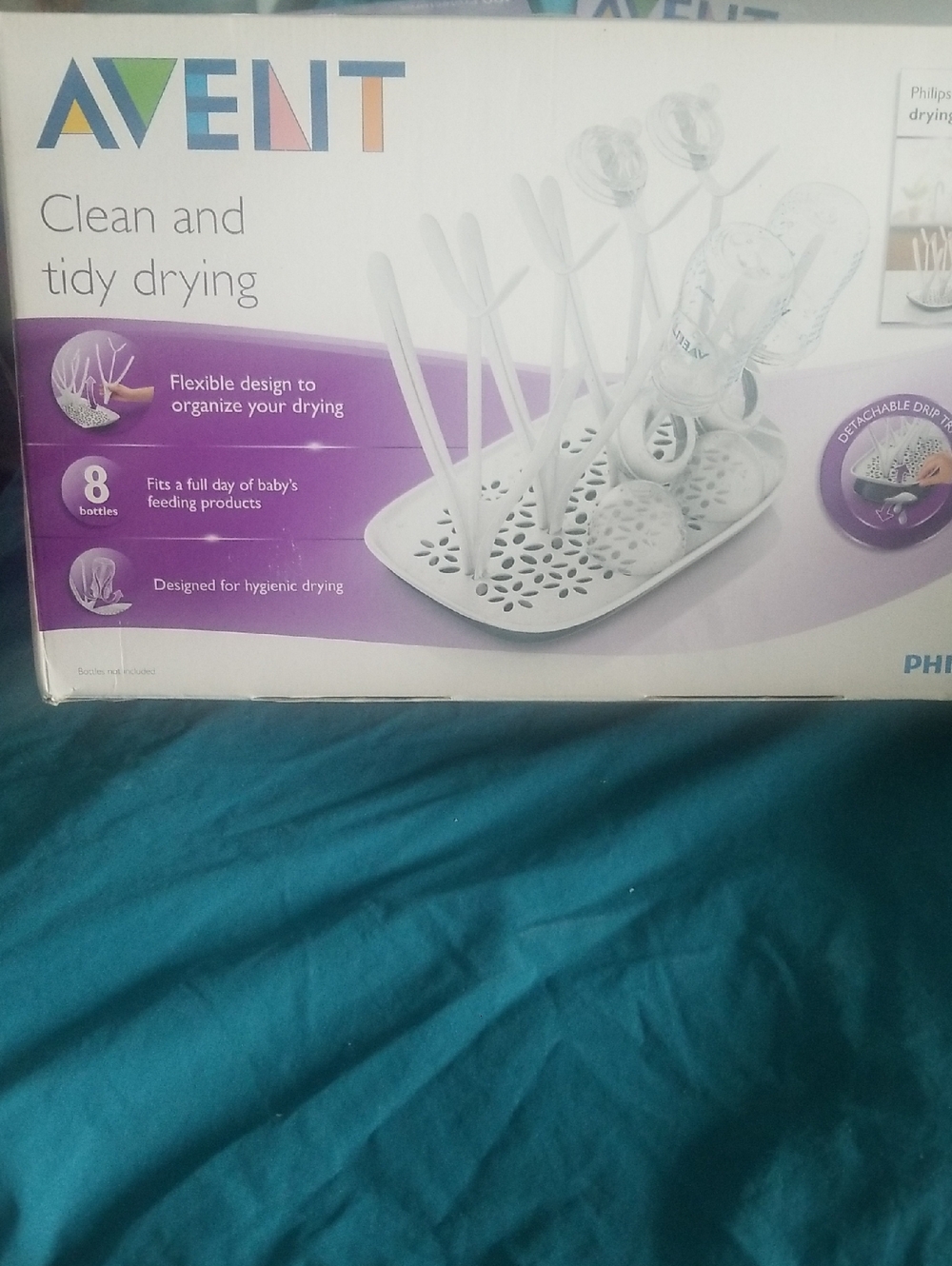 Philips AVENT Bottle Drying Rack - White & Purple